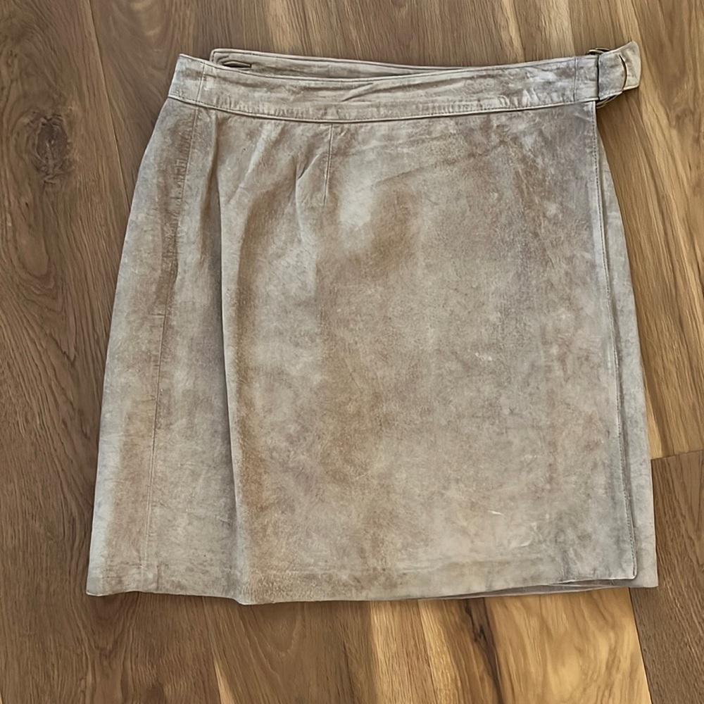 Ann Taylor Vintage Leather Suede Skirt